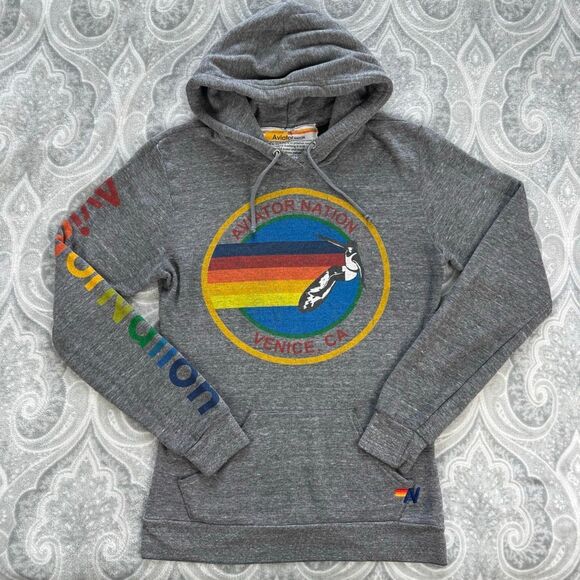Aviator Nation Venice California Pullover Grey Women’s Hoodie - M - Picture 1 of 3